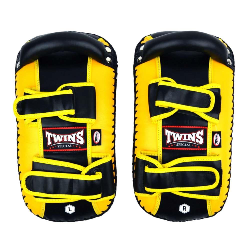 Twins Standard Curved Kick Pads - Yellow-Twins