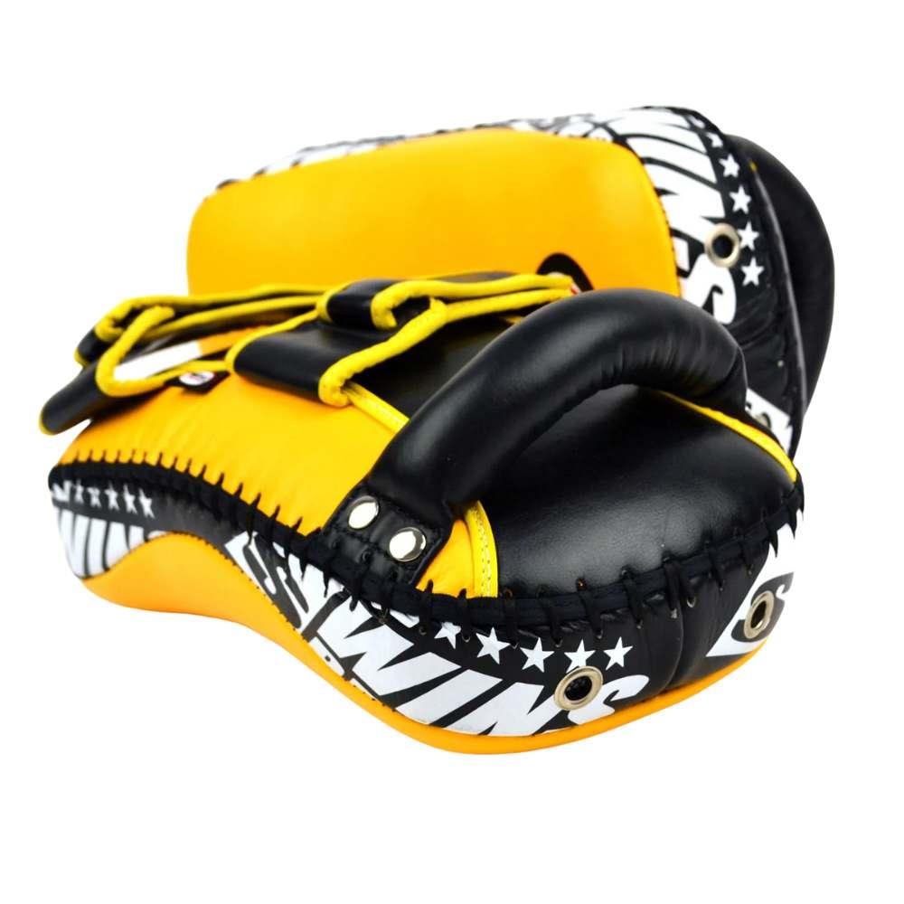 Twins Standard Curved Kick Pads - Yellow-Twins