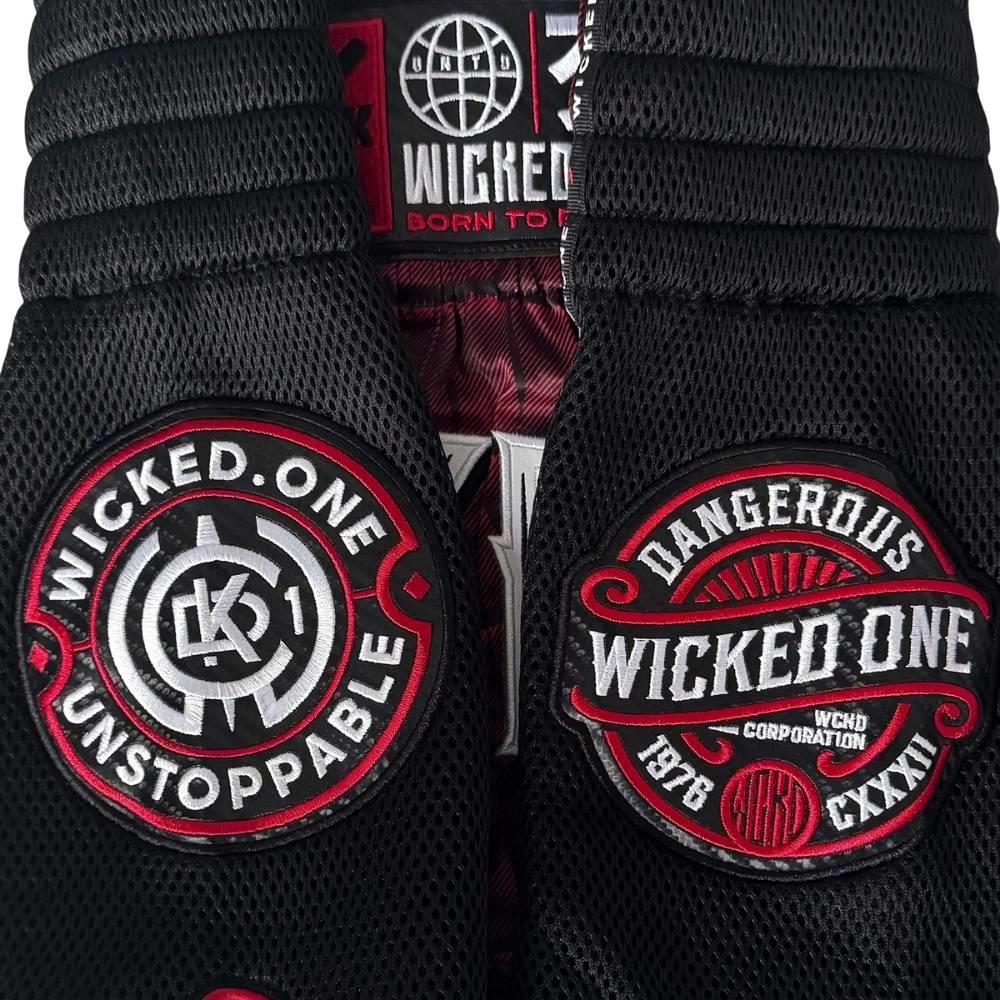 Wicked One Caiman Muay Thai Shorts - Red-Wicked1