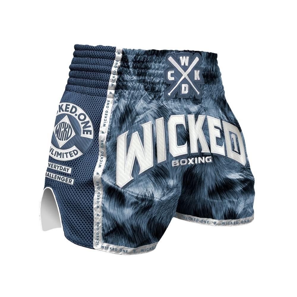 Wicked One Hunter Muay Thai Shorts - Blue-Wicked1